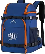 GoHimal Ski Boot And Gear Bag 50L Blue And Orange Large Waterproof