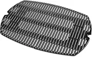 Family Q Grill Retail Pack - Porcelain-enameled Cast Iron Cooking Grates - 2 Pack - Fits Weber Q3000 & Q300 Series Grills - Black, Rectangular