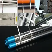 12" Stainless Steel Exhaust Wrap UL Locking Cable Zip Ties Metal 100 Pc