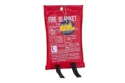 Fire Blanket Fibre Glass Fabric 1m x 1m Certified up to 340 Degrees
