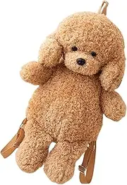 [Generic] Plush Animal Bag | Cute Plush Backpack Purse | Realistic Adorable Dog Shape Purse For Kids Girls Children Women Outdoor Travel Everyday Use