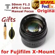 TTArtisan 50mm F1.2 APS-C MF Lens for Fujifilm Fuji X mount Mirrorless Cameras