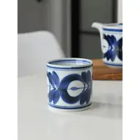 在飛比找ETMall東森購物網優惠-日式湯吞杯藍海草陶瓷茶杯個人專用主人杯手作耐熱復古高檔泡茶杯