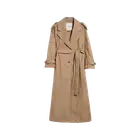 (W) Max Mara The Cube Qtrench Water-Repellent Trench Coat Camel