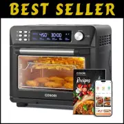 Compact 11-in-1 Air Fryer Toaster Oven Combo - 26QT with Smart Features