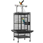 Advwin Bird Cage 153CM 2 Perches Aviary Parrot Budgie Playtop Slide Tray Wheels