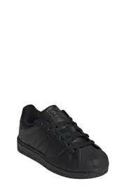 adidas Kids' Superstar II Sneaker in Black/Black/Black at Nordstrom, Size 12 M
