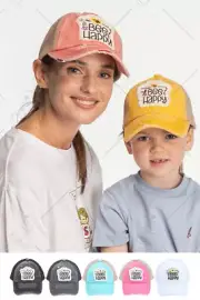 C.C Kids Children Bee Happy Patch Ponytail Messy Bun Tucker Baseball Cap Hat