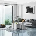 Artiss Set Of 3 Nesting Tables polyurethane,pu Tables