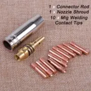 Premium 12pcs Set MB 15AK MIGMAG Welding Contact Tips Gas Nozzle Tip Holder