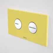 CAROMA INVISI SERIES II ROUND DUAL FLUSH PLATE & BUTTONS - SPIRITED YELLOW