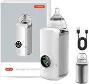 Afenau 6000 mAh Baby Bottle Warmer on The Go Portable Bottle Warmer Baby with 6 Temperatures, Wireless Baby Bottle Warmer on The go, LED Display Bottle Warmer Portable for Travel