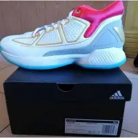 在飛比找Yahoo!奇摩拍賣優惠-Adidas D Rose 10 白紅 籃球鞋 G26160