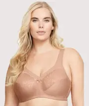 Glamorise Magiclift Natural Shape Support Wire-Free Bra - Cappuccino (Size 24DD)