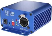ArtNet to DMX Lighting Controller, Bi-Directional Ethernet to DMX Interface, Aluminum Housing, Stage DJ Light Control Accessory