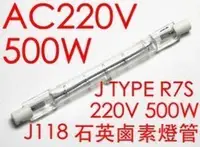 在飛比找Yahoo!奇摩拍賣優惠-【築光坊】J-Type R7S 500W 220V石英鹵素燈