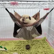 for Creative Hammock Hanging Beds Plush Cage Double-layer Nest Pet Sleeping Bag