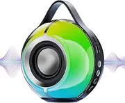 Wireless Outdoor Speakers - Outdoor Indoor Speakers with Powerful Bass,Small Size Built-in Bass Booster Stereo Device for Home Bathroom Beach Offices Garage Patio Family Friends Gatherings