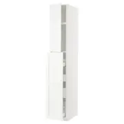 METOD / MAXIMERA hc w p-o func 1dr/4drw, white Enköping/white wood effect, 40x60x240 cm