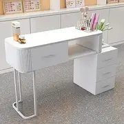 PP-Kic Modern Beauty Salon Workstation Manicure Table, Manicure Table for Girls in Beauty Salon, Elegant Beauty Salon Manicure Tool Storage, Manicure Table for Manicurists with Drawers,With cabinet