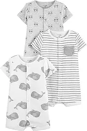 [Simple Joys by Carter's] Baby 3-Pack Snap-up Rompers