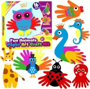 Animal Paper Art Craft Kit for Kids 16 Pcs Make Your Own Craft Projects