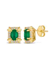 Le Vian 14K 0.77 ct. tw. Diamond & Emerald Earrings