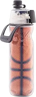 O2COOL Mist N' Sip Insulated Water Squeeze Bottle-20 oz, 20 Ounce, Basketball (HMCDP31)