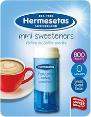 Hermesetas Mini Sweeteners 800 Tablets, Calorie Free, Vegan, Gluten Free, Kosher and Suitable for Diabetics, 800 Count