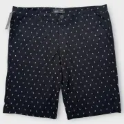Public Record Shorts Mens 40 Palm Tree Print Black Casual Chino AOP NWT