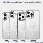iPhone 16 Plus Transparent Shockproof Case Cover: Tough Protection, Scratch-Resistant And MagSafe Compatible - Transparent