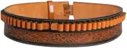 Hulara Ammo Leather Belt 44 Cal 30 Closed Cartridge Loop Size 1-5