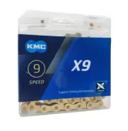 KMC X9 Ti-N Gold Chain 114 Links Cycle Bike Chain