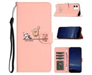 HHKX Wallet Case Compatible With iPhone 11,All-Round Slim Shockproof Case-Pink