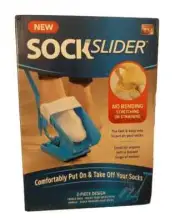 Sock Slider Aid “As Seen On TV” Kit Put Socks On Off With No Bending Brand New