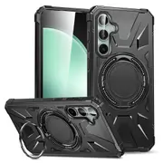 MCC Shockproof Samsung Galaxy A14 5G Case Cover Ring Stand Heavy Duty [Black]