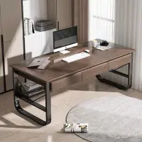 在飛比找蝦皮購物優惠-【免運】可開發票電腦桌雙人桌加厚加固鋼木辦公桌傢用寫字桌書桌