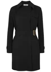 Harris Wharf London Belted Stretch-jersey Trench Coat - Black - IT46 (UK14 / L) IT46 (UK14 / L)