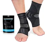 Lusenone Ankle Brace for Women & Men (Pair), Compression Ankle Sleeve- Best Ankle Support Socks for Plantar Fasciitis, Sprained Ankle, Achilles Tendonitis, Foot Pain Relief, Running,Sports