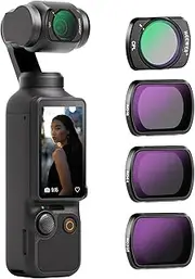 NEEWER HD CPL ND16 ND64 ND256 Filter Kit Compatible with DJI OSMO Pocket 3 Creator Combo Accessories Magnetic Action Camera Neutral Density Polarising Filter Optical Glass Aluminum Frame