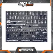 SP Tools 90Pcs Eva Toolkit - Including 6Pt & 12Pt Socket Accessories Metric/SAE