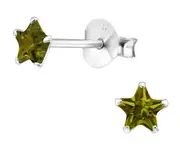 Small Silver Star Stud Earrings