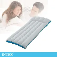 在飛比找PChome24h購物優惠-INTEX 單人野營充氣床-寬67cm (灰藍色) (679