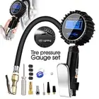 LED Digital Tyre Inflator Car Air Pressure Tire Gauge PSI Hose A Car Motorcycle