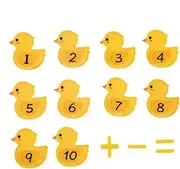 Finger Puppets for Kids - Felt Duck Finger Puppets | Learning and Educational Toys for Addition Subtraction Games, Role Play Toys for Families