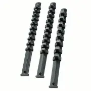 3 Pc Socket Rail Set 1/4” 3/8” 1/2 in. Drive Holder Tool Box Organizer Free Ship