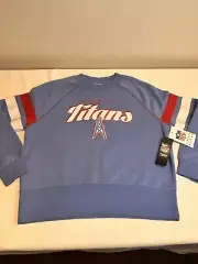 Tennessee Titans Oilers Retro NFL Vintage Marks Women's Large Sweatshirt