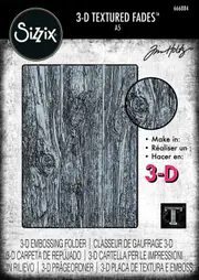 Sizzix 3-D Texture Fades Embossing Folder Lumber Large/A5 by Tim Holtz