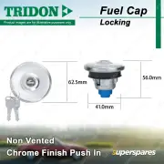 Tridon Locking Fuel Cap for Holden Colorado RC Rodeo RA03 RA07 Shuttle WFR