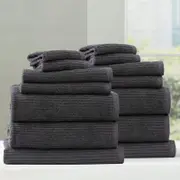 Renee Taylor Cobblestone 14 Piece Platinum Towel Pack